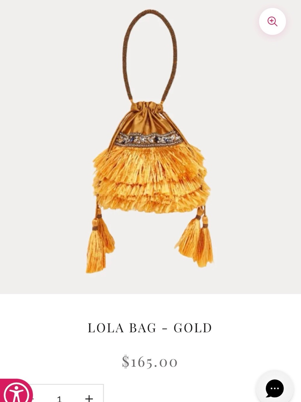 BudhaGirl Lola Gold Tiered Tassel Bucket Bag